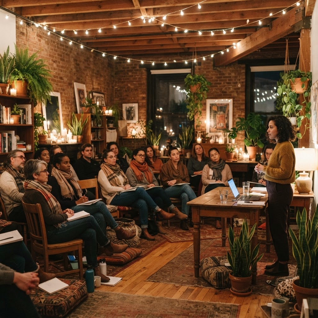 An evening event in the event loft